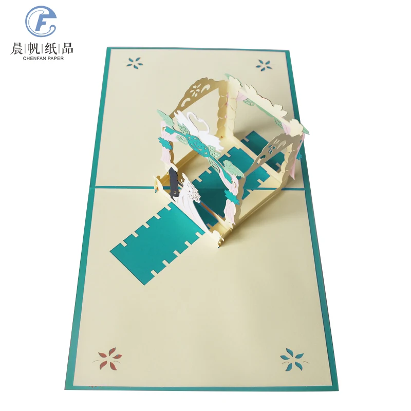 
handmade pop up wedding invitation card wedding gift 
