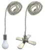 Polished nickel finish metal fan& light bulb lamp finials/fan pull chain 24" length