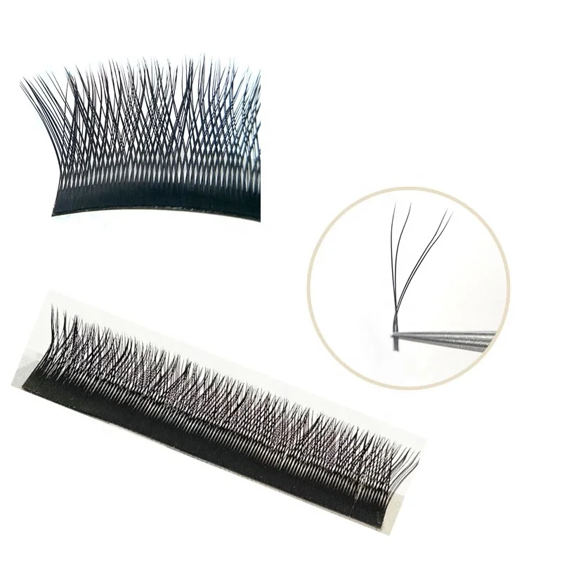 

Private label eyelash extensions professional YY shape lashes premade fans individual eyelash extension, Black