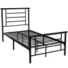 Wholesale modern cheap black durable three quarter size single metal bed