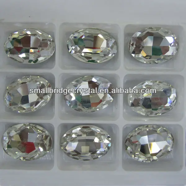 product oval shape point back crystal stone-27