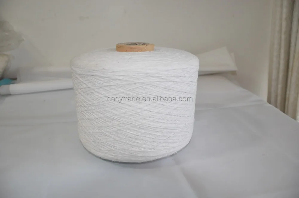 
factory producing regenerated cotton polyester bleach white 12/1 sock yarn 