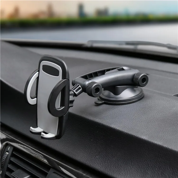Car dashboard clamp mobile phone holder desk smartphone suction cup stand phone mount bracket holder for iphone for Apple
