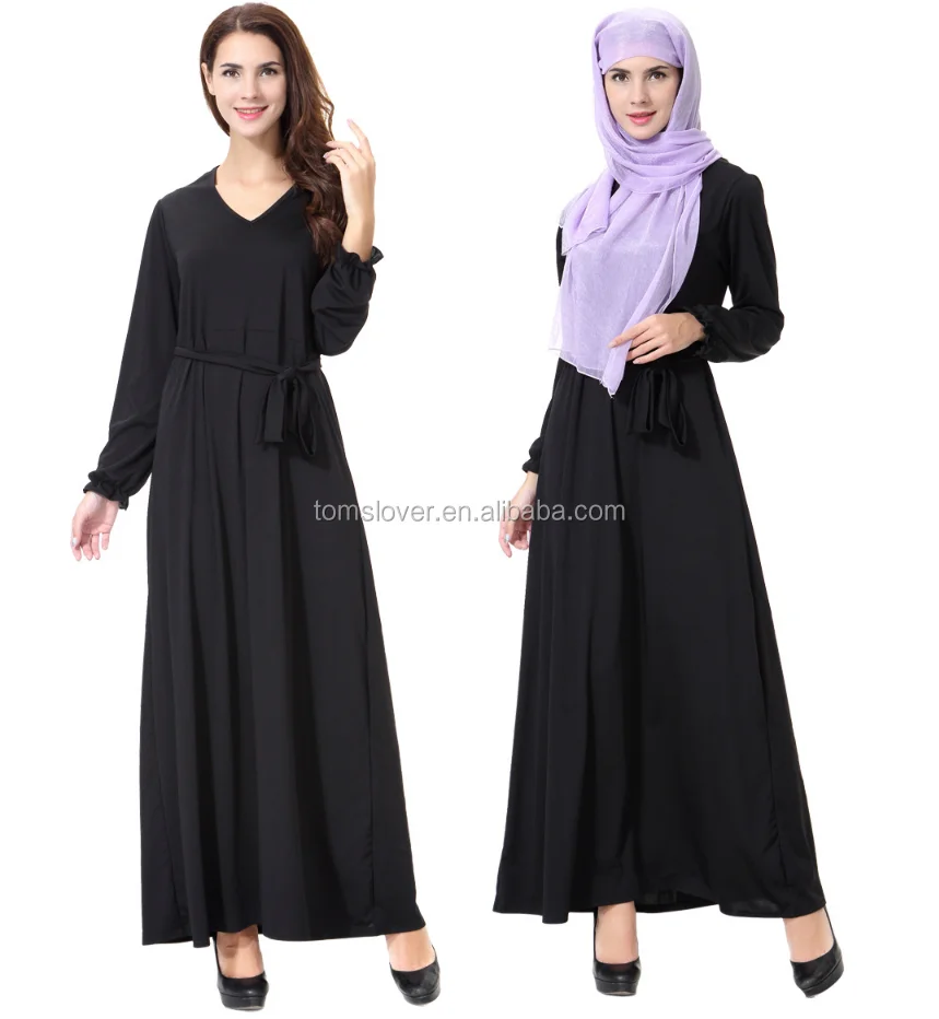 

Muslim Arab Middle East Woman's Robe Cheap Long Black Robe