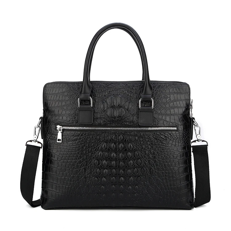 custom tote business men genuine crocodile leather briefcase