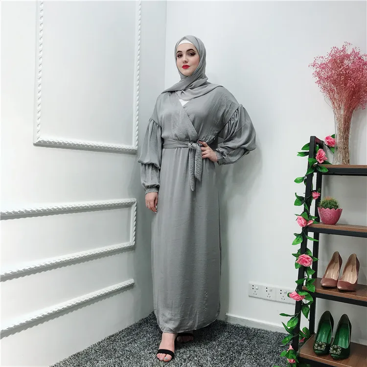 

New collection Soft Crepe Party Muslim Islamic Dresses Uk Kaftan Muslim Dress Islamic Clothing Abaya, Black,gray,apricot,wine red