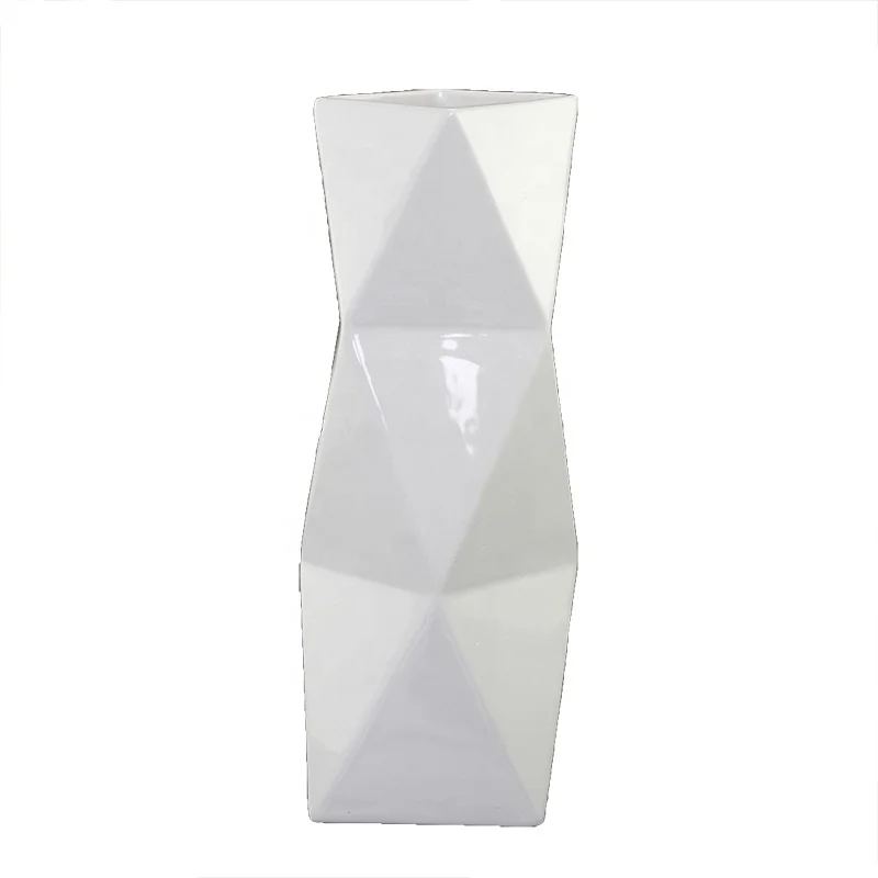 Modern nordic ceramic wedding white ceramic flower vases ceramic & porcelain vases for decorative home decor factory