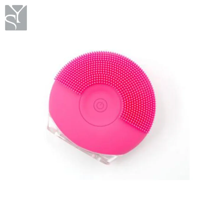 

Waterproof portable electric cleansing facial brush silicone face cleanser, Yellow;blue;pink;black