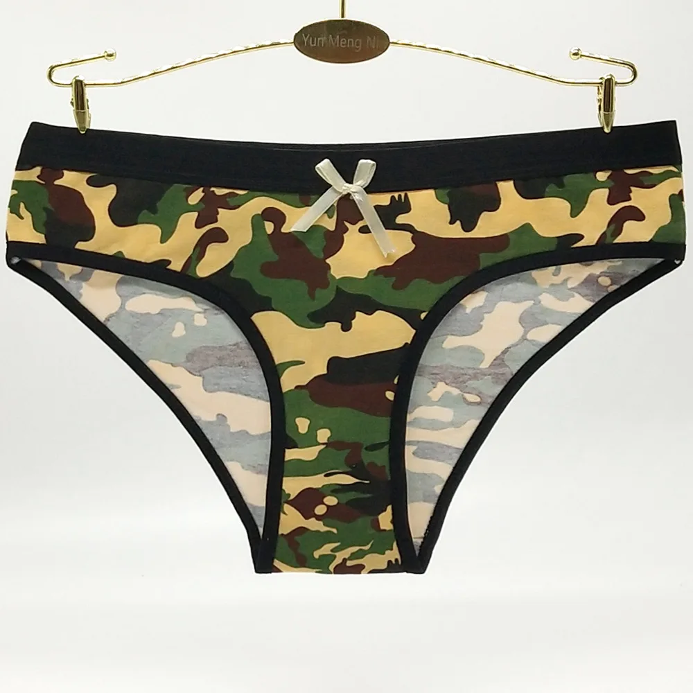 cotton fabric women sexy underwear army