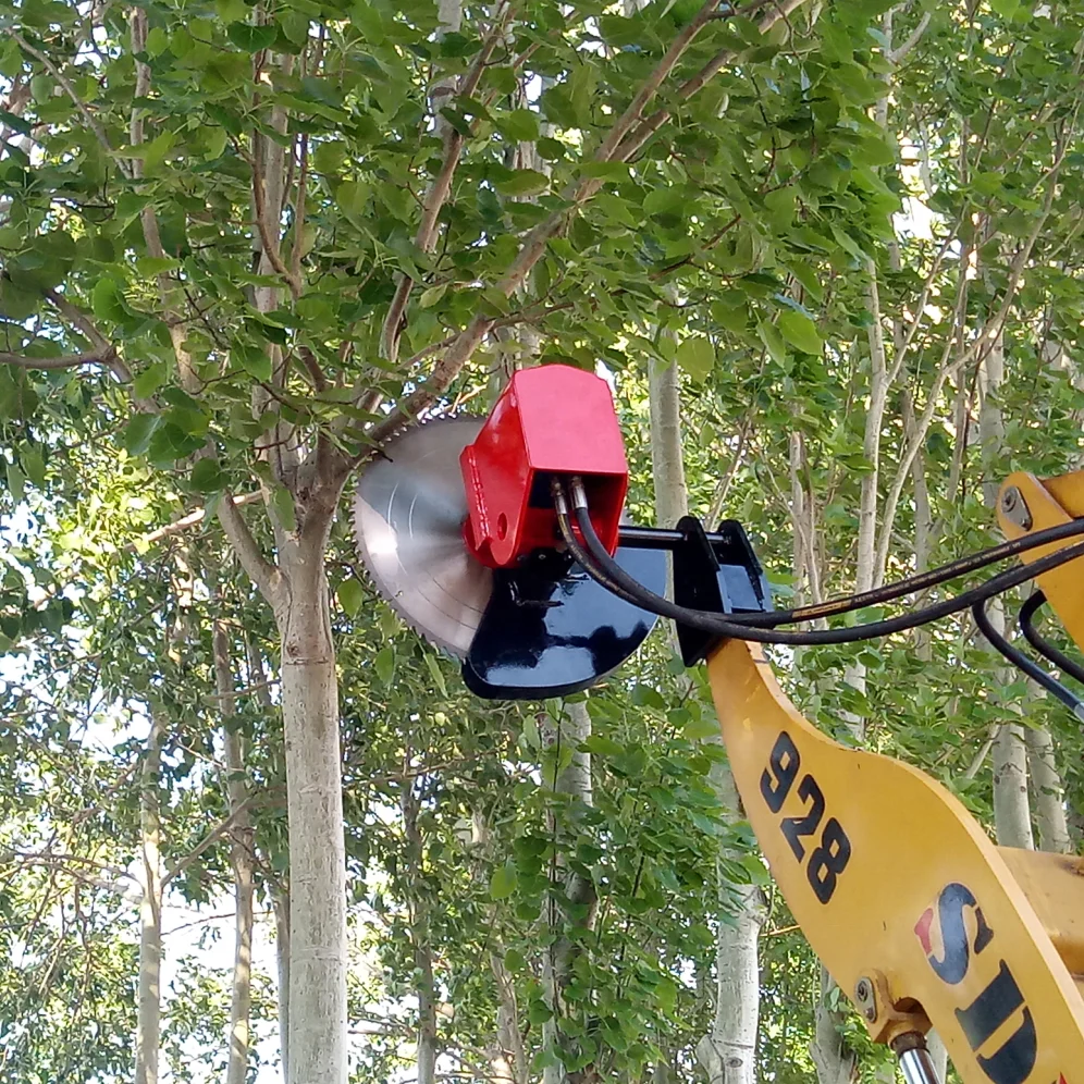 Mini Excavator Hot Sale Kinger Saw Machine Tree Cutting Saw Head Saw