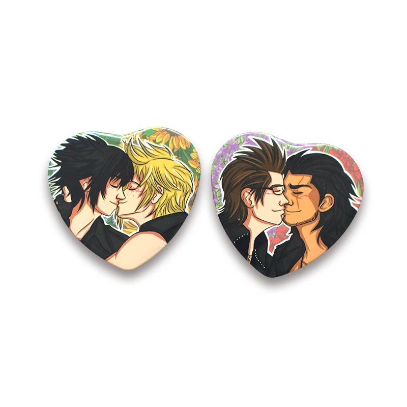 

Anime Heart Badge Cat Badges Heart Button Badge