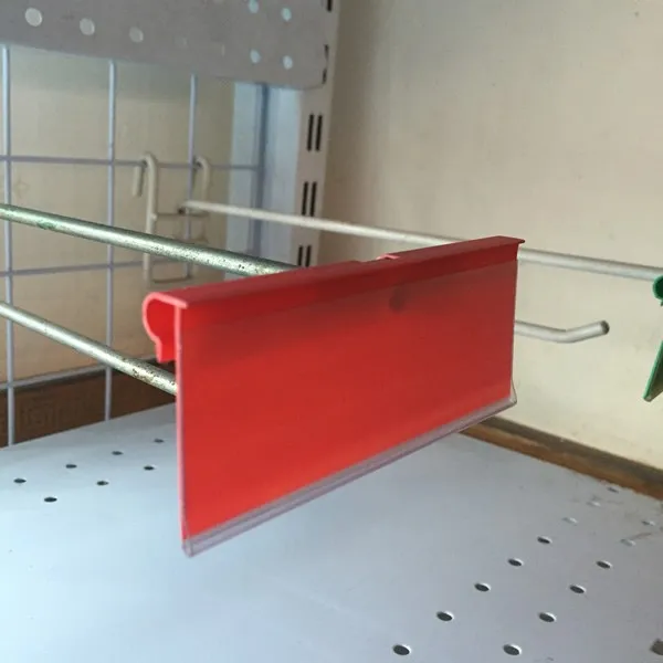 Single Color Supermarket Pvc Flip Scan Snapon Shelf Plastic Price Data