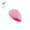 Large Size 9x16mm AAA Top Quality Lab Created Cabochon Frosted Back Pear Cut Ruby 5 # Dark Rose