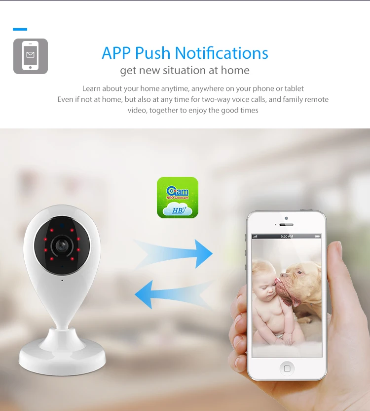 alexa echo compatible smart home indoor 720P mini wifi tuya camera