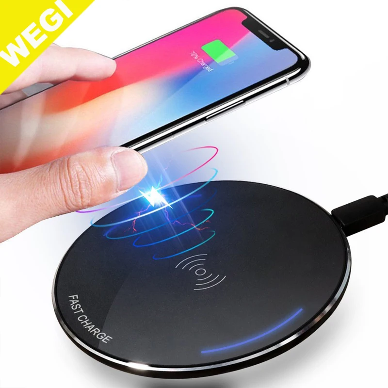 

china factory price qi 10w fast wireless charging for iphone samsung, Black;silver;white