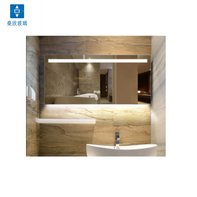 

Low cost beautiful special glass customized  led light mirror