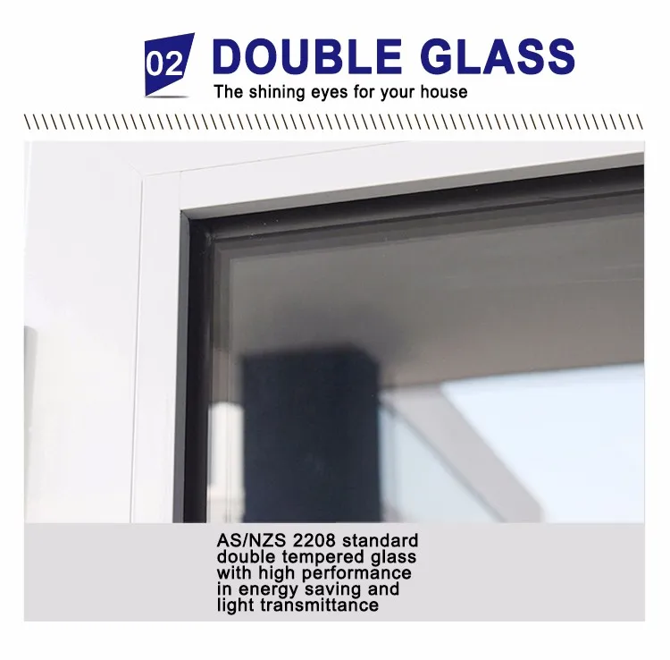 Australia standard double glass aluminium hinged door half glass half aluminum panel casement door for residential