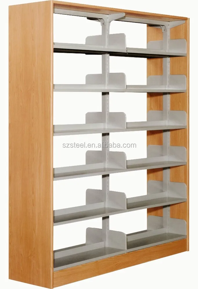 Double Sided Shelving School Bookshelves Clic Bookshelf For Double Sided Shelving School Bookshelves Clic Bookshelf For Library Magazine Shelf With Side
