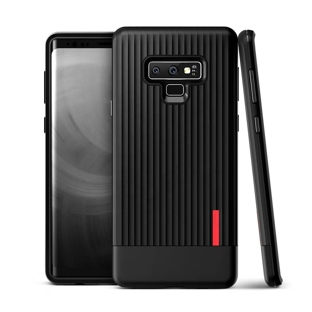 

Luggage Stripe Shockproof Soft TPU Case For Samsung Note 9, Black;red;blue;purple;sky blue