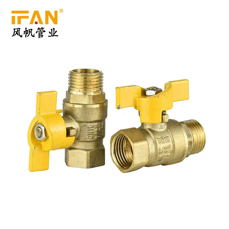 Lpg Yellow Handle Factory Hot Forged Brass Gas Safety Oven Control Ball ...