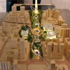 Upscale Block of Flats Scale Model with Furniture Model ,Wooden House Plan Model with LED Effects