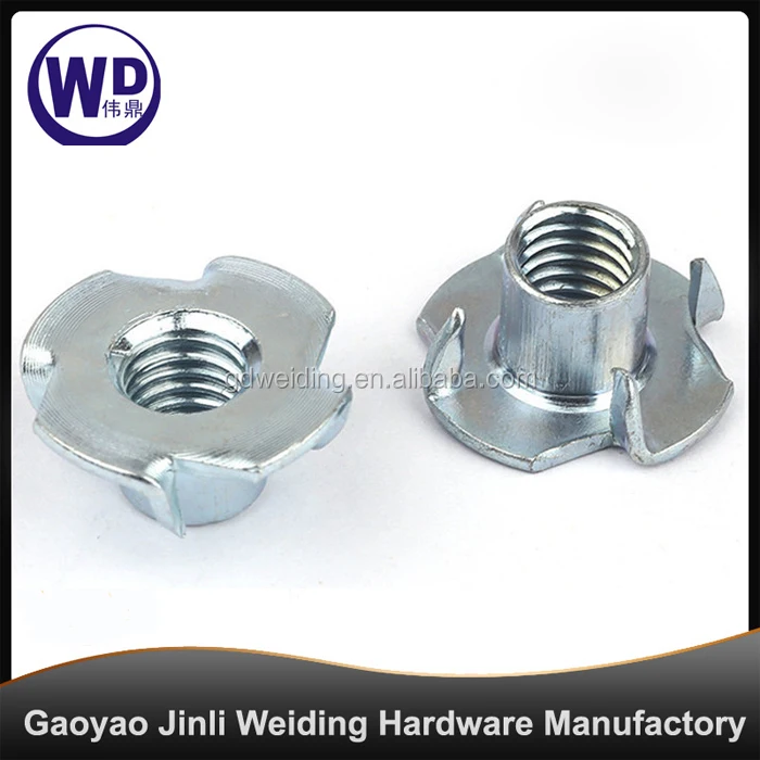 FOUR PRONGED T NUTS M4 M5 M6 M8 M10 TEE NUT