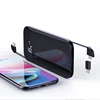 Dual usb cable portable mobile phone wireless power bank 10000mah suit for all kinds of smartphones