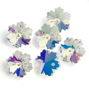 Cheap High Quality Snowflake Shape Crystal Pendants for Jewelry Making DIY Decoration