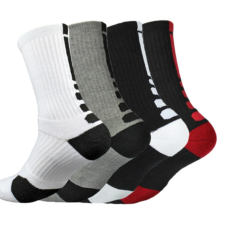 

Lrtou Custom Cotton Mens Outdoor Sport Crew Socks Cushion Cycling Basketball Running Athletic Thick Terry Thermal Socks For Men, Custom color