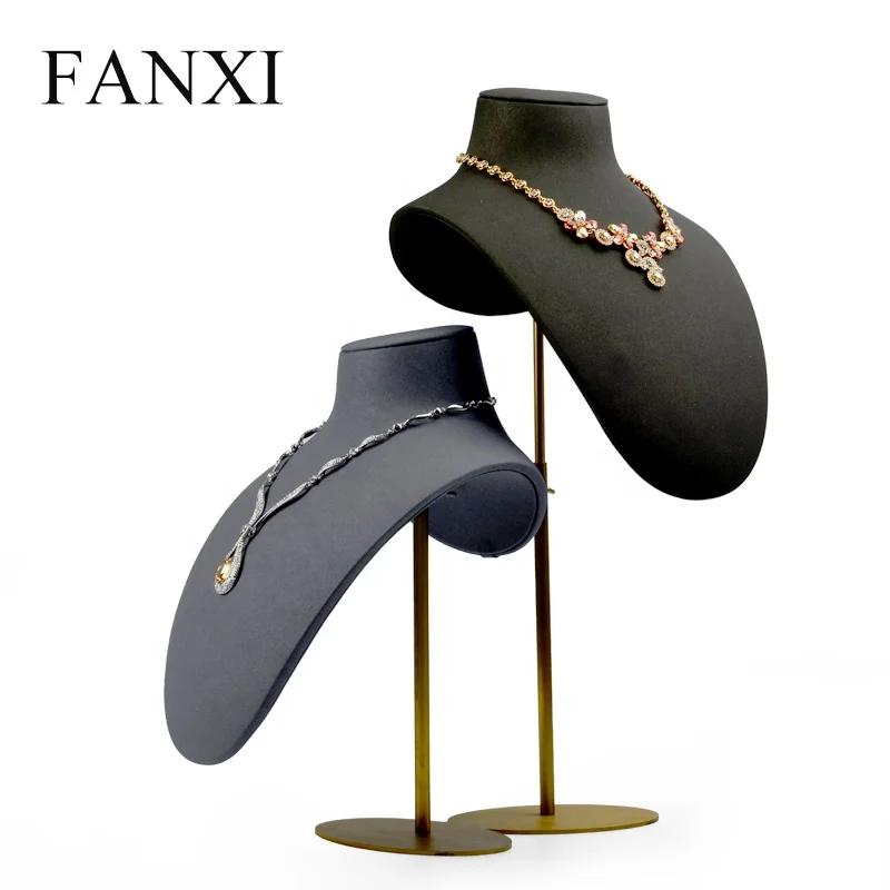 

FANXI Wholesale Modern Ear Stud Jewelry Displays Set Showcase Holder Jewellery Stand Earring Display, Creamy white available or custom