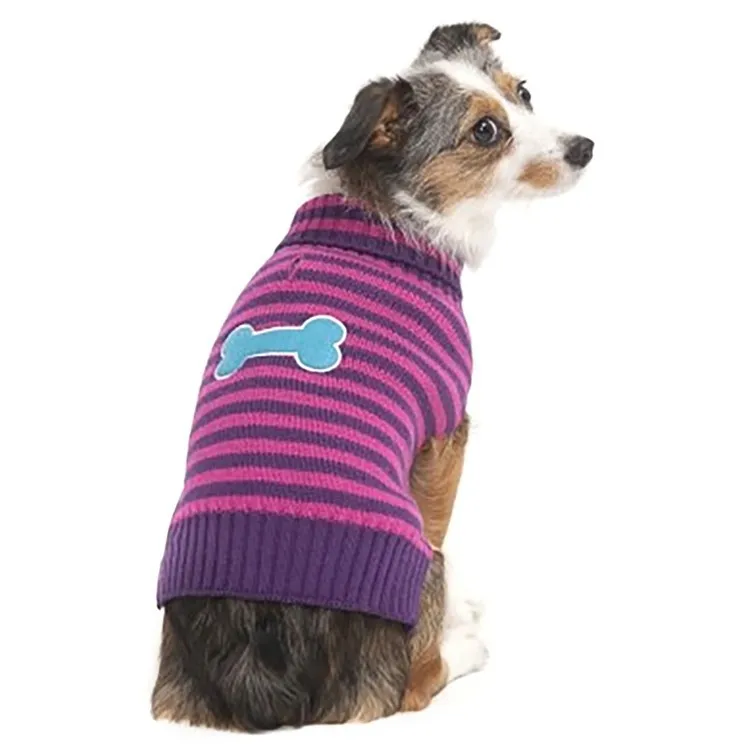 China Manufacturer Winter fleece pet dog hoodies sweater cloths in knitting