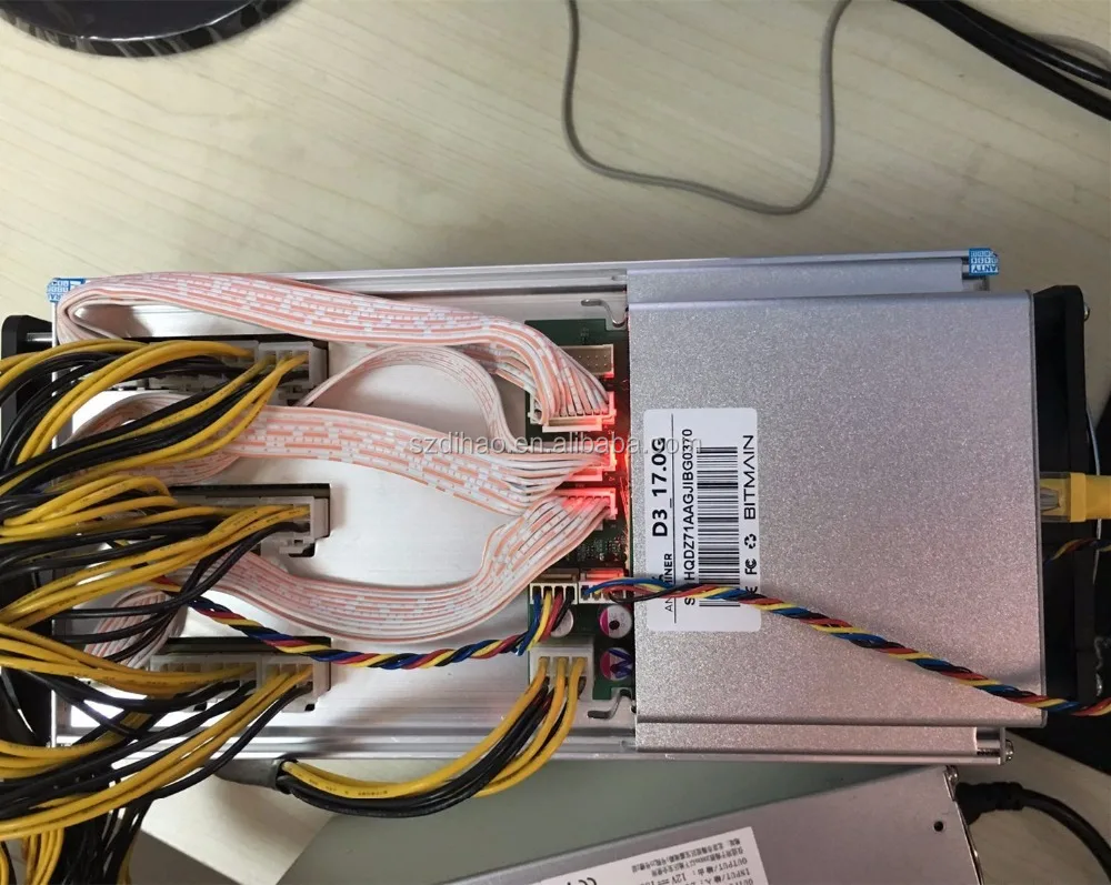 Dihao горячие продажи продукции bitmain тире Шахтер Antminer D3 скорость хэш 17 GH/S 1200 Вт и алгоритм хеширования x11 с питанием