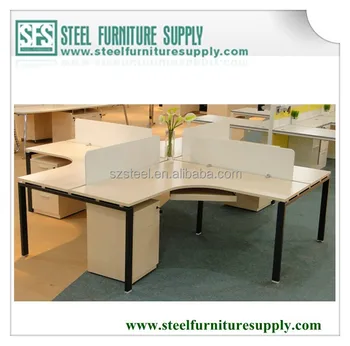 Table Top Partition Steel Frame Partition Office Cluster Table