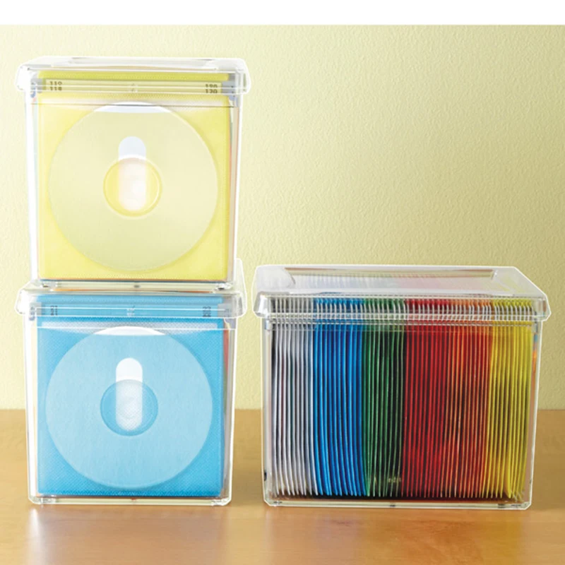 120disc Clear Acrylic Storage Box,Stackable Acrylic Cd Holder Buy