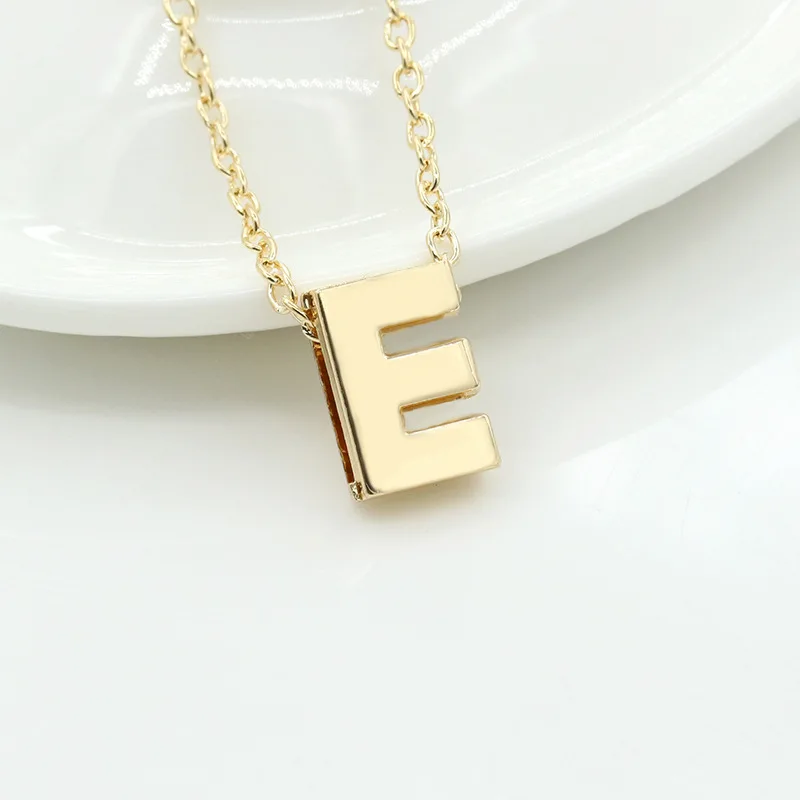 

Fashion Letter Pendant Necklace Initial Necklace 18K Gold Chain Alphabet Collar Necklace Women Copper Wedding Jewelry Wholesale, N/a