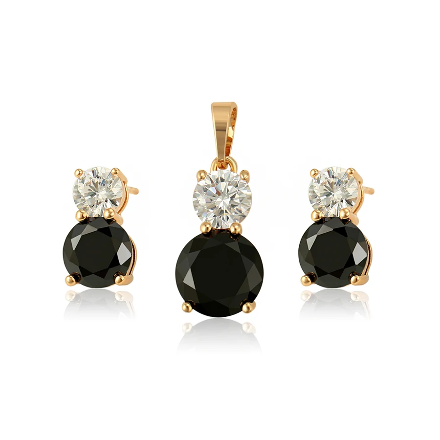 

set- 034 Xuping Cute zircon double stone jewelry set for children, White