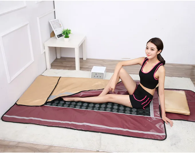 

3 Zoned Carbon fiber Far Infrared sauna Blanket, Gold