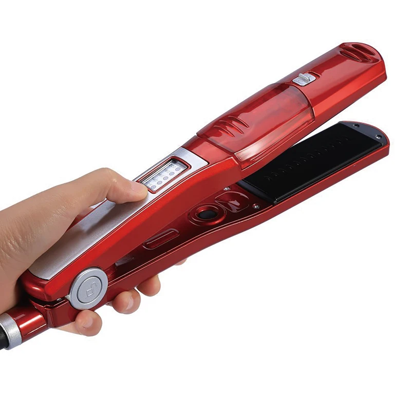 

Steam Hair Straightener Steam Hair Straightener Irons Instant Magic Silky Straight Hair straight hot tools flat iron, Red / oem