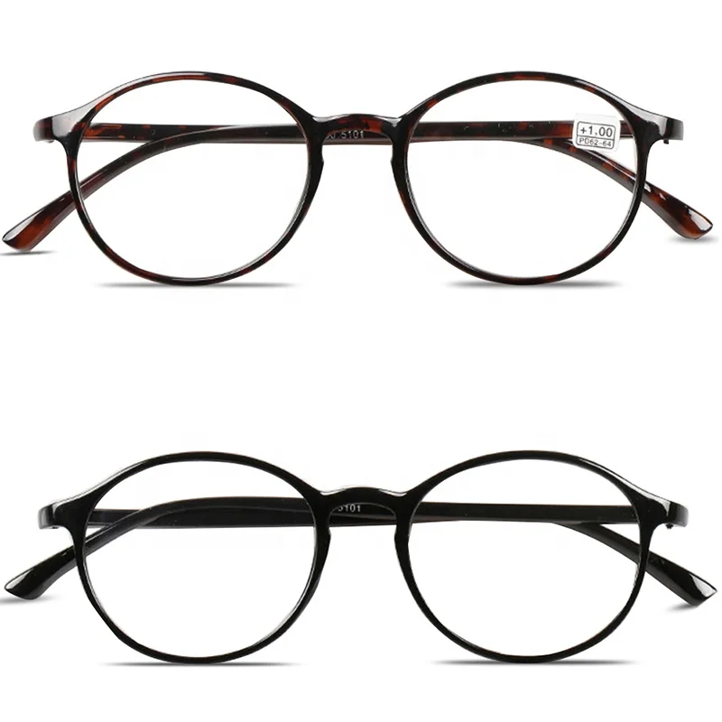 

2019 Retro Round Frame Unbreakable Black TR90 Eye Wear Optical Eyeglasses Frames Lightweight Reader Reading Glasses