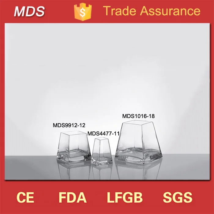 New style clear geometric terrarium faceted glass vase wholesale