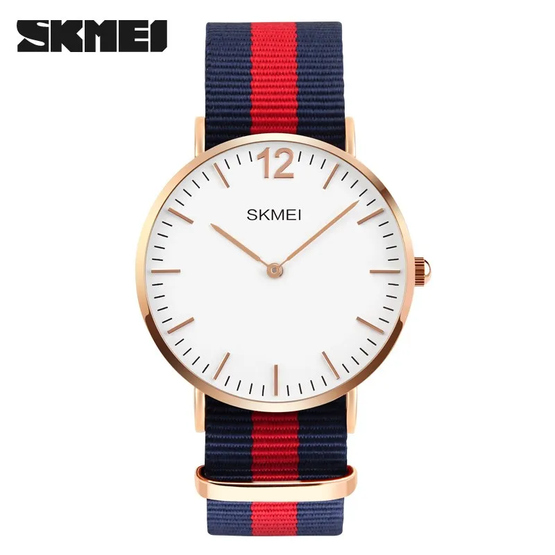 

Skmei 1181 New Design Watches DW Style Simple 2 Hands Display Women Casual Men Classic Nylon 30M Waterproof Fashion Quartz Watch
