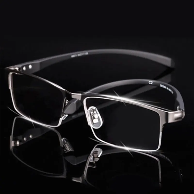 

Titanium Alloy Men Eyeglasses Frame Flexible Temples Legs Electroplating Eyewear