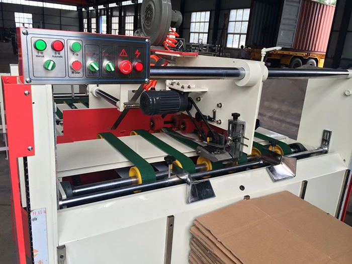 Semiauto semiautomatic standard Crash Lock Bottom corrugated carton box folder gluer with ce 