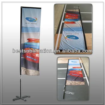 Custom Rectangular Flag Banner Stand Rectangular Flag Pole