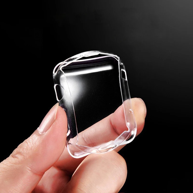 

for apple watch 7 full cover clear transparent crystal silicone case 38mm 42mm 40mm 44mm 41mm 45mm