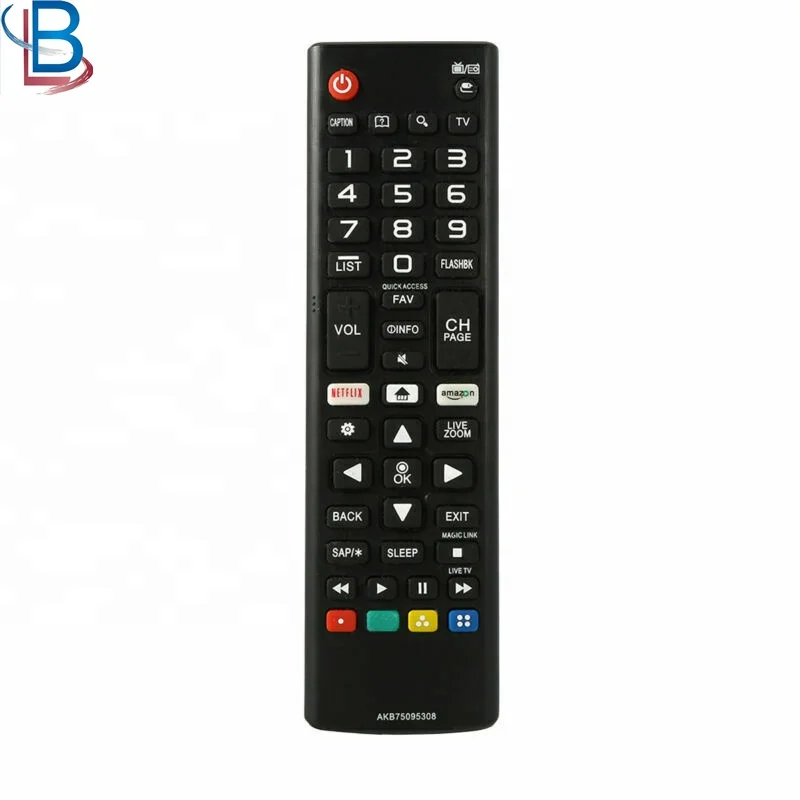 

AKB75095308 3D LCD LED Smart TV Remote Control With NETFLIX &AMAZON Buttons, Black