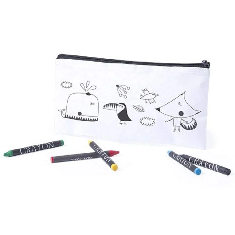 
Children DIY Coloring non woven Pencil Case bag 