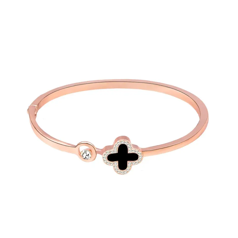 

2019 OBE new arrival wholesale new gold bracelet models stainless steel Clover bracelet, 18k gold . rose gold;white gold