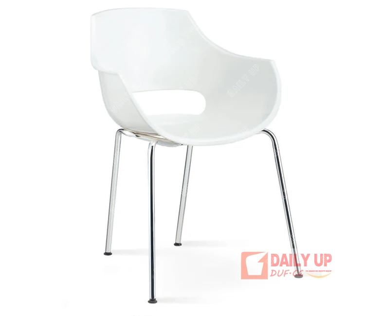 Best Selling China Wholesale ABS Plastic Dining Chair with Steel Legs Outdoor Cool Plastic Bedroom Chair
