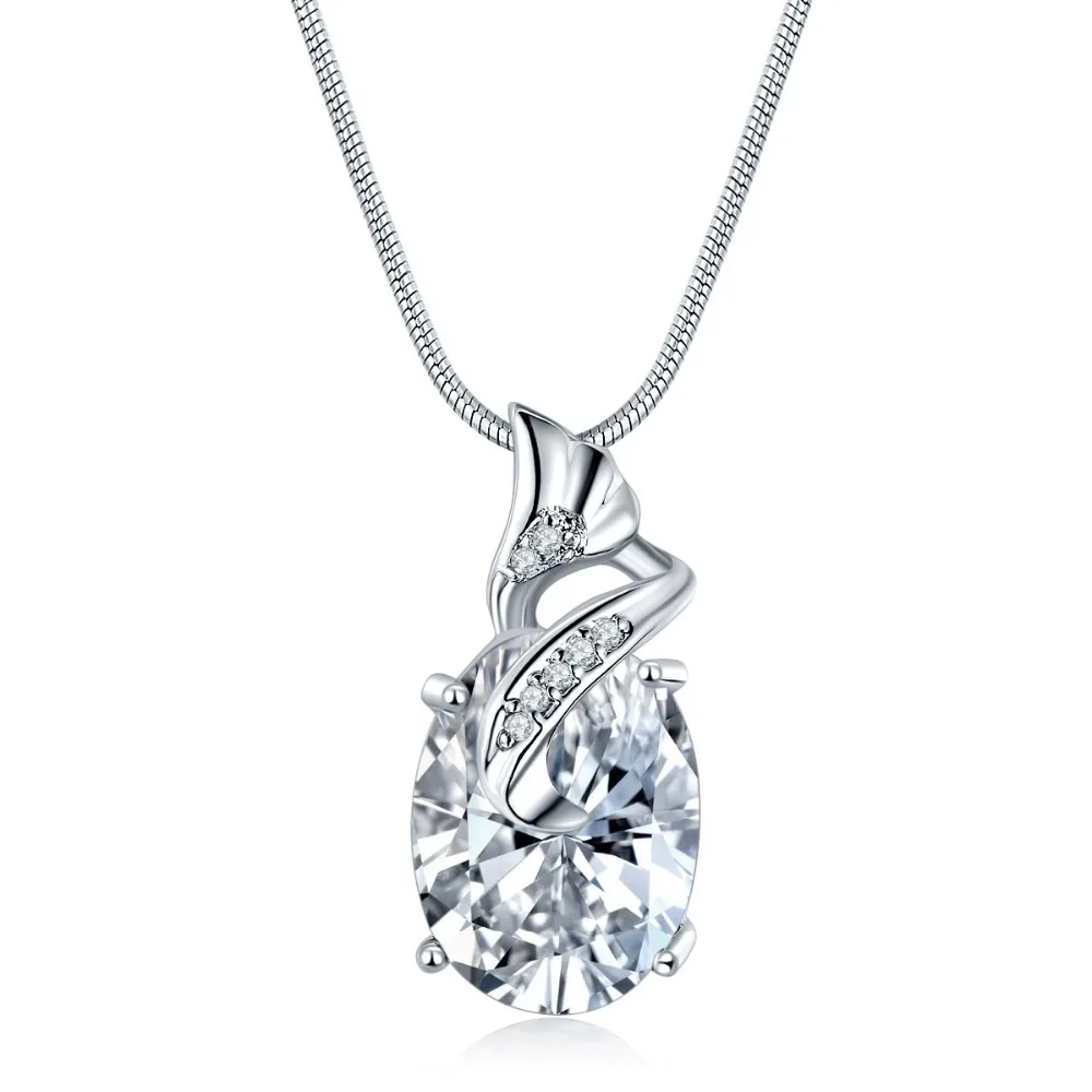 

Fashion trend exaggerated necklace aaa zircon exquisite pendant Simple copper zircon necklace